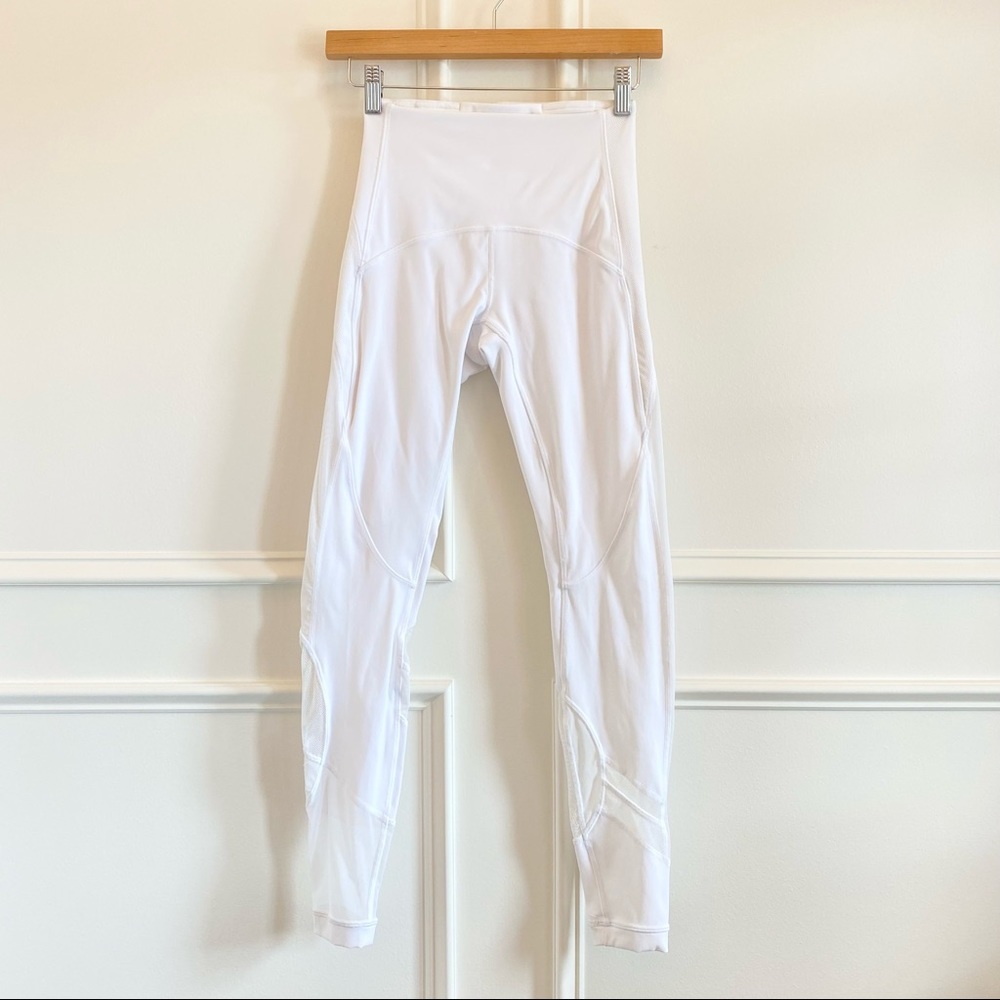 Lululemon Wunder Under White Mesh Legging 25" - Size 4 - Never Worn
